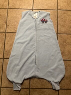 HALO Light Blue Kids Sleep Sack with Truck Embroidery
